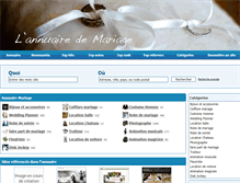 Tablet Screenshot of annuaire-mariage.eu